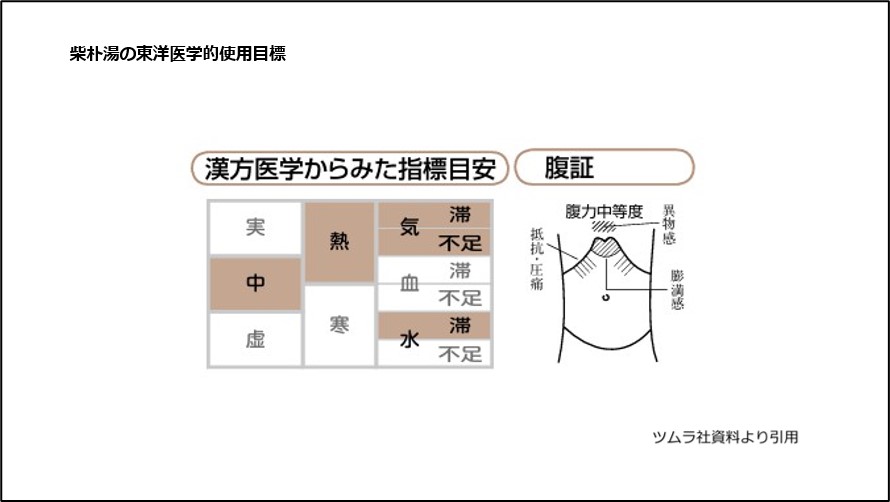 柴朴湯の東洋医学的使用目標