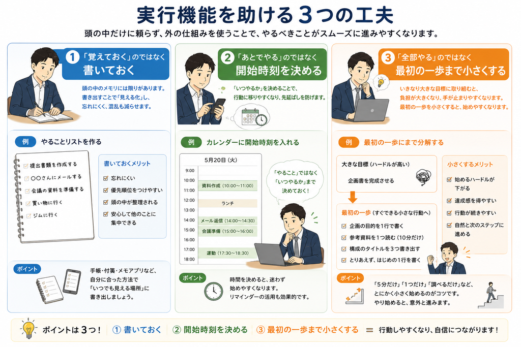 実行機能を助ける工夫