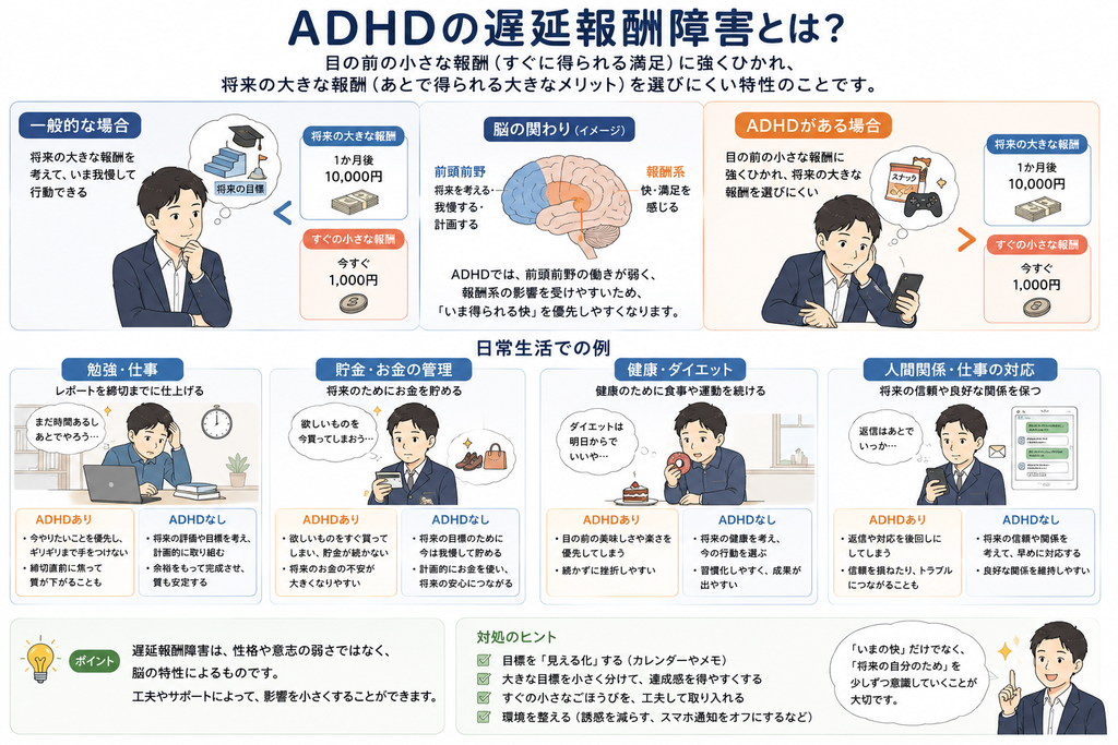ADHDと遅延報酬障害