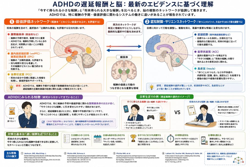 ADHDと遅延報酬と脳