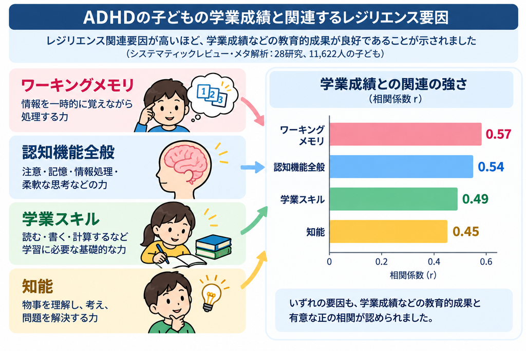 ADHDの子どもの学業成績と関連するレジリエンス要因