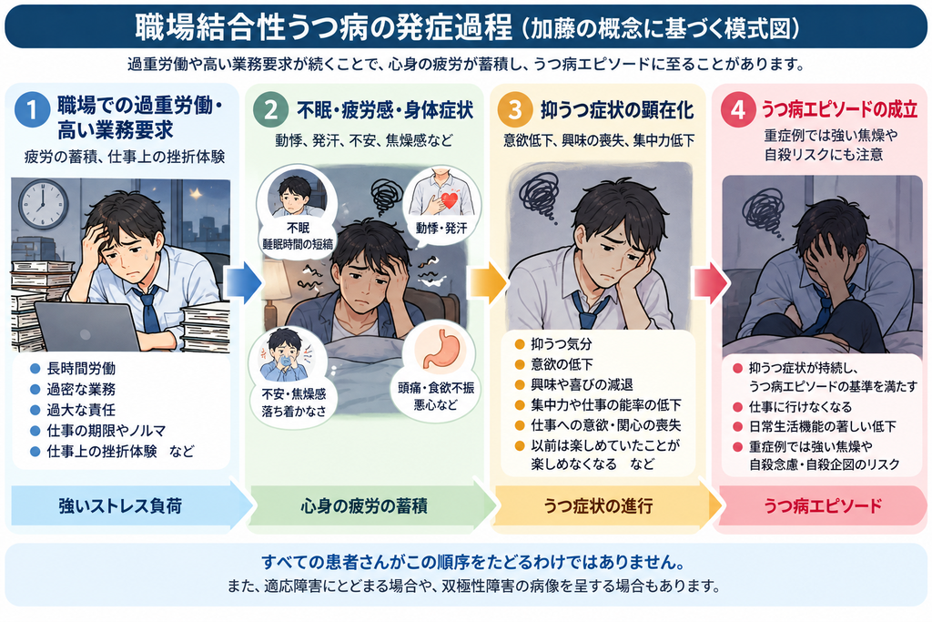 職場結合性うつ病の発症過程